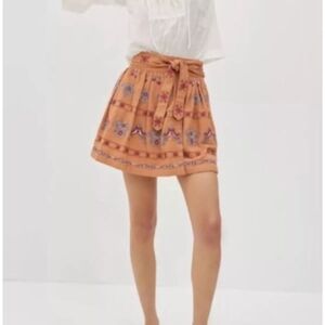Anthropologie Bohemian Tan Skirt 14